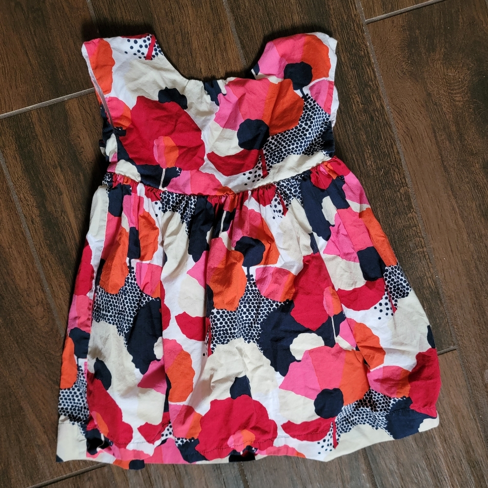 Baby Gap, 3T, Pink, Red, Beige, White, Navy blue and Navy polka-dots dress